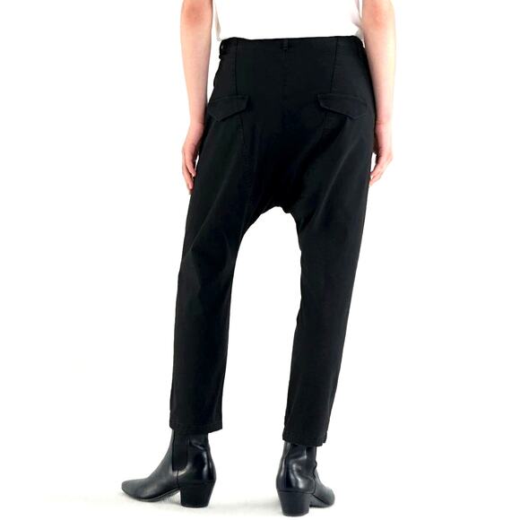 NEW! Nili Lotan $495 WOOL PARIS Pants 8 Drop Crotch Slouchy Cropped Black - Picture 6 of 11